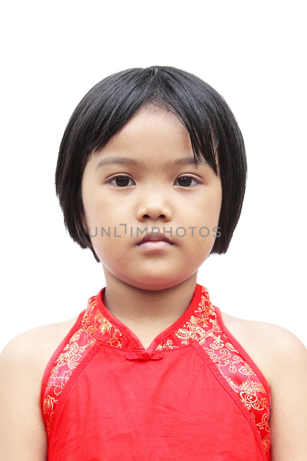 Children with red chinese dress isolated with white background







Thailand children in Chinese dress