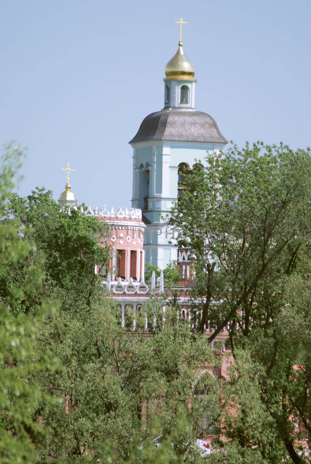 church in Ekaterina palace .Moscow. Zarizino (Tsaritsino, tsaritsyno, tsaritsino)