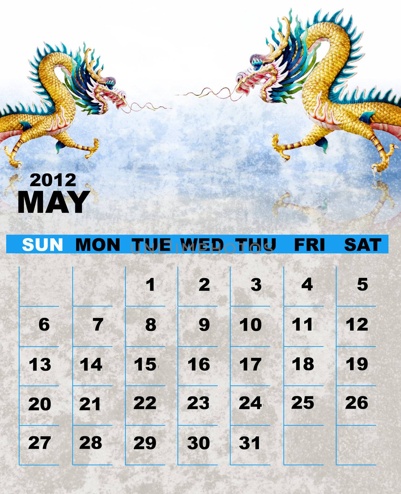 Calender 2012 May, Dragon's year