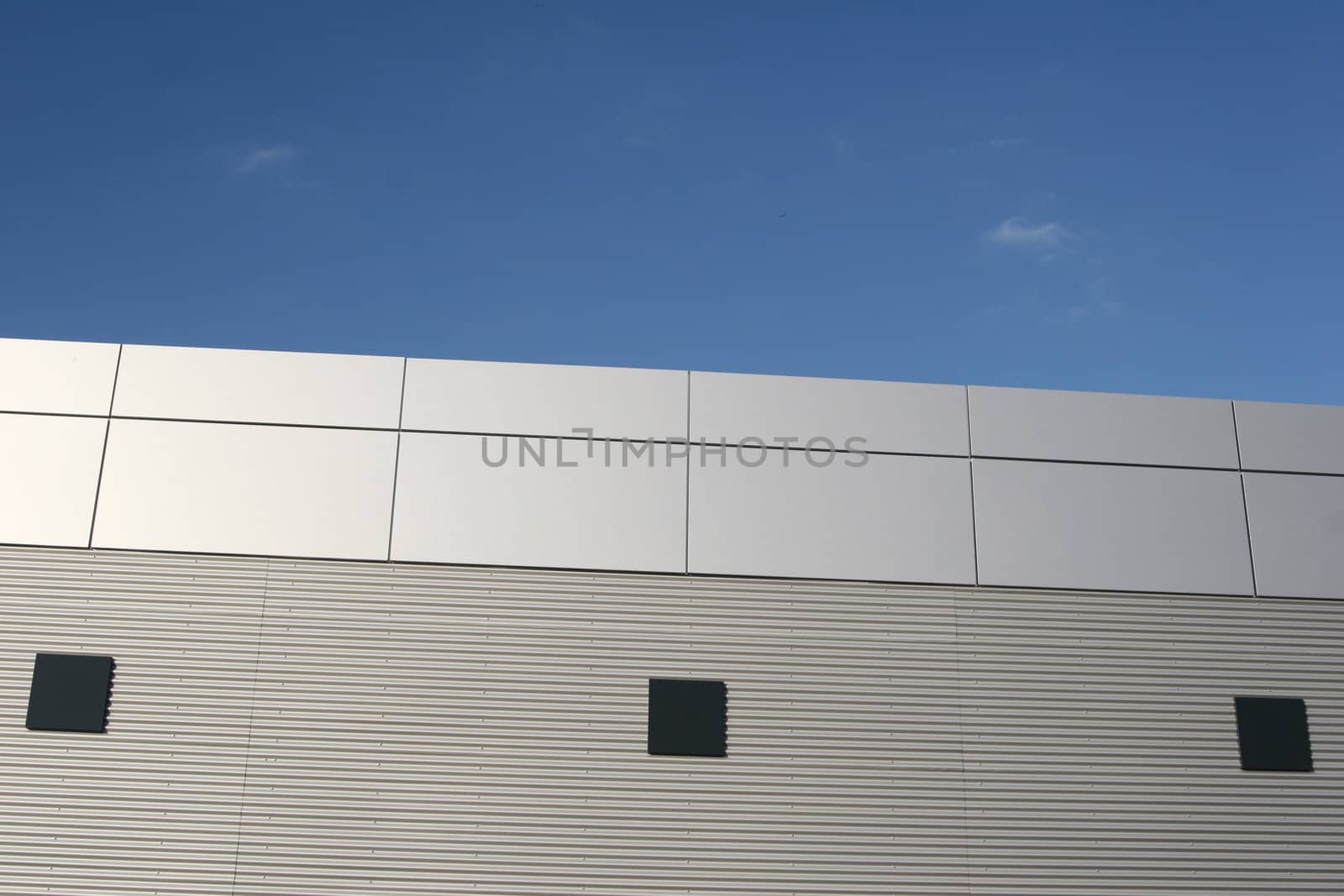 modern buildings, shapes lines etc and blue sky