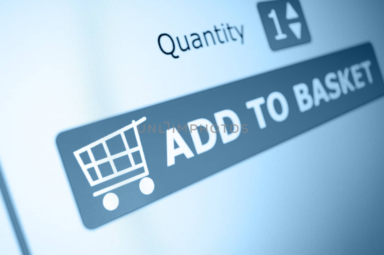 Online Shopping - Add To Basket Button On LCD Screen