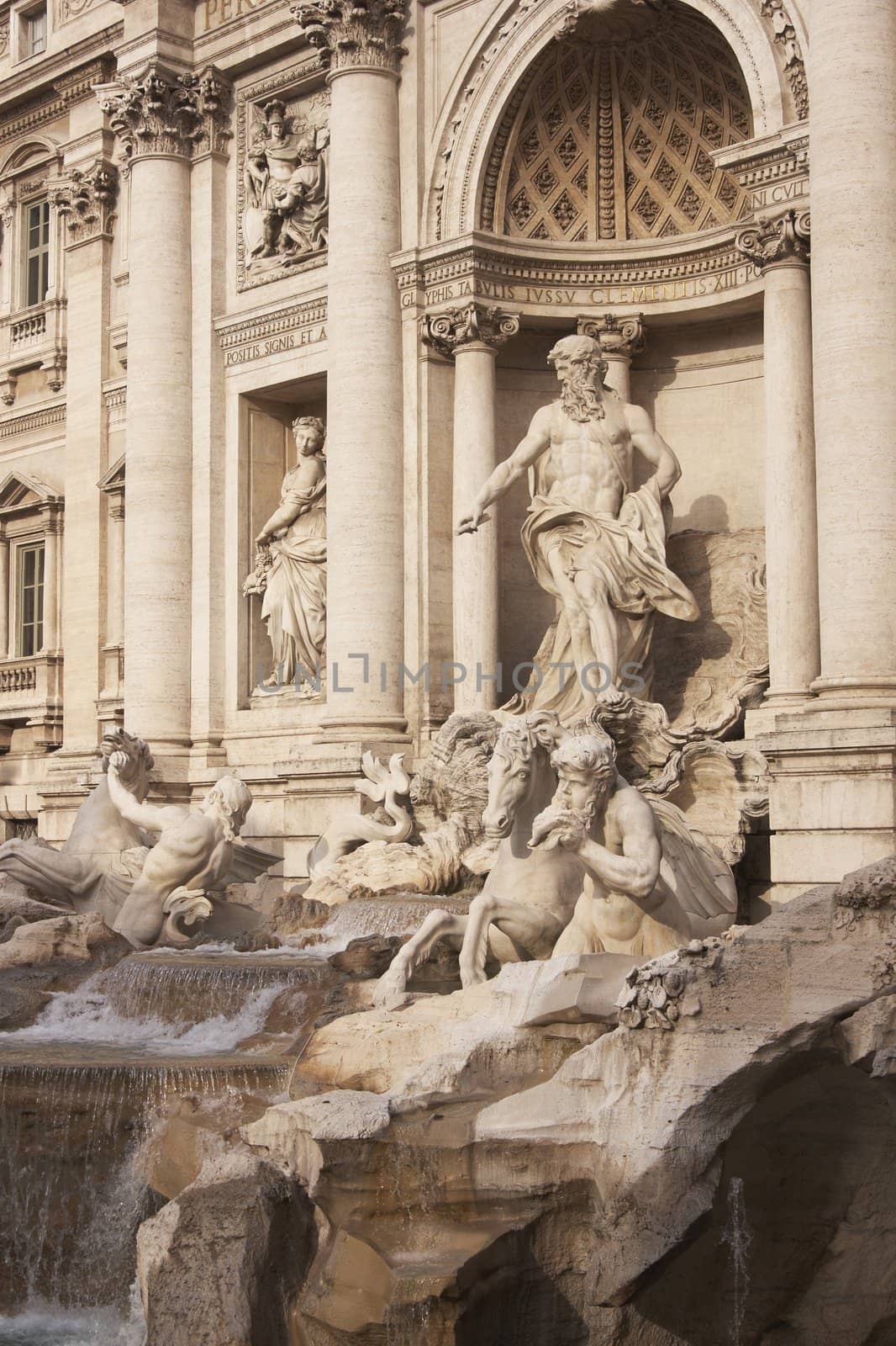 The Trevi Fountain in Rome, Italy
