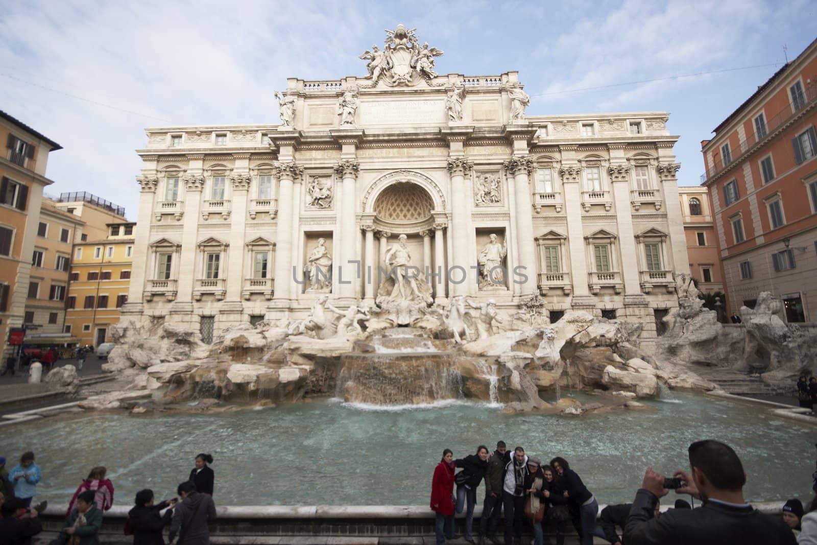 The Trevi Fountain in Rome, Italy