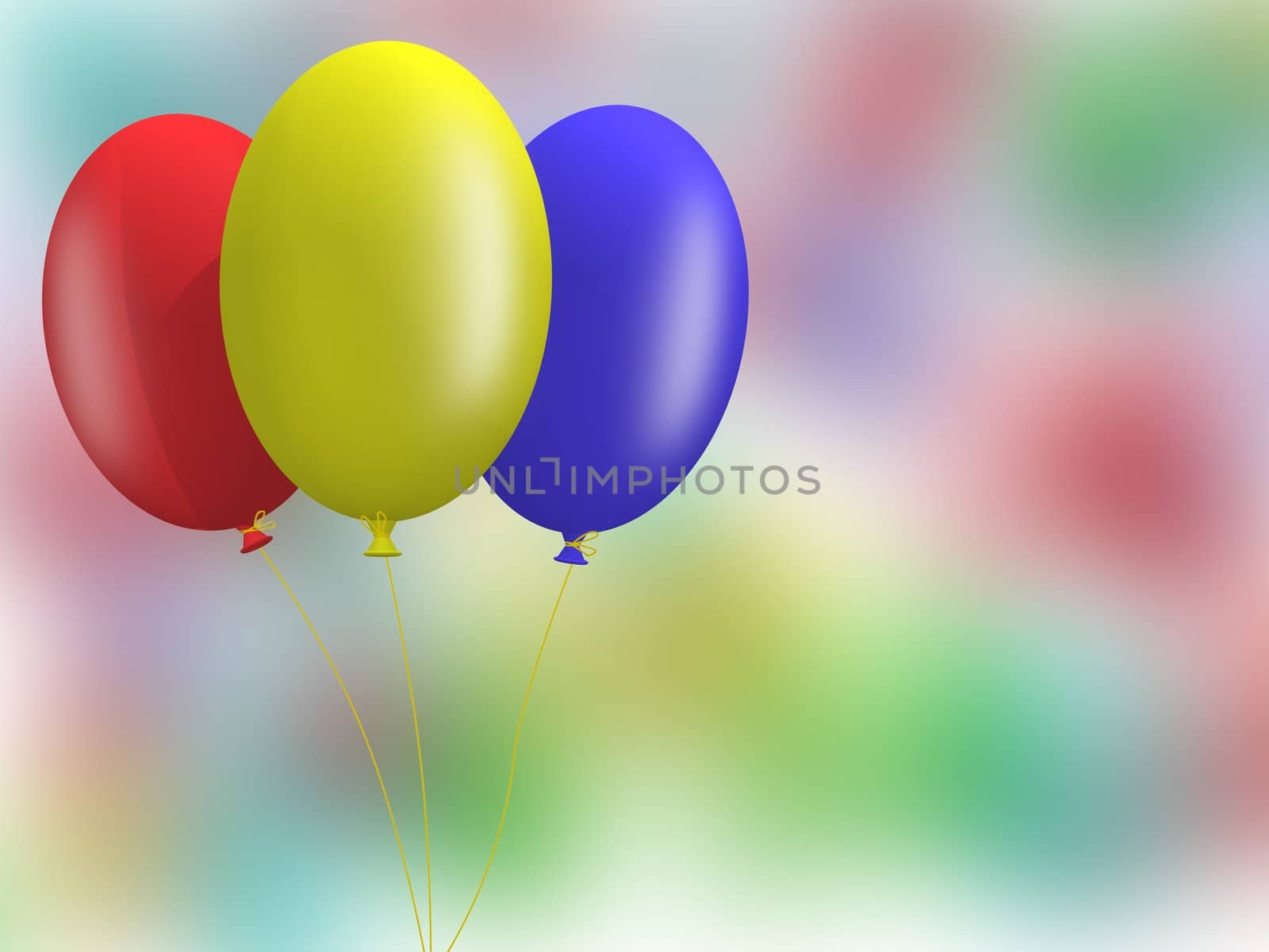 Balloons. Bright, colourful, celebratory balloons. Abstraction - a background