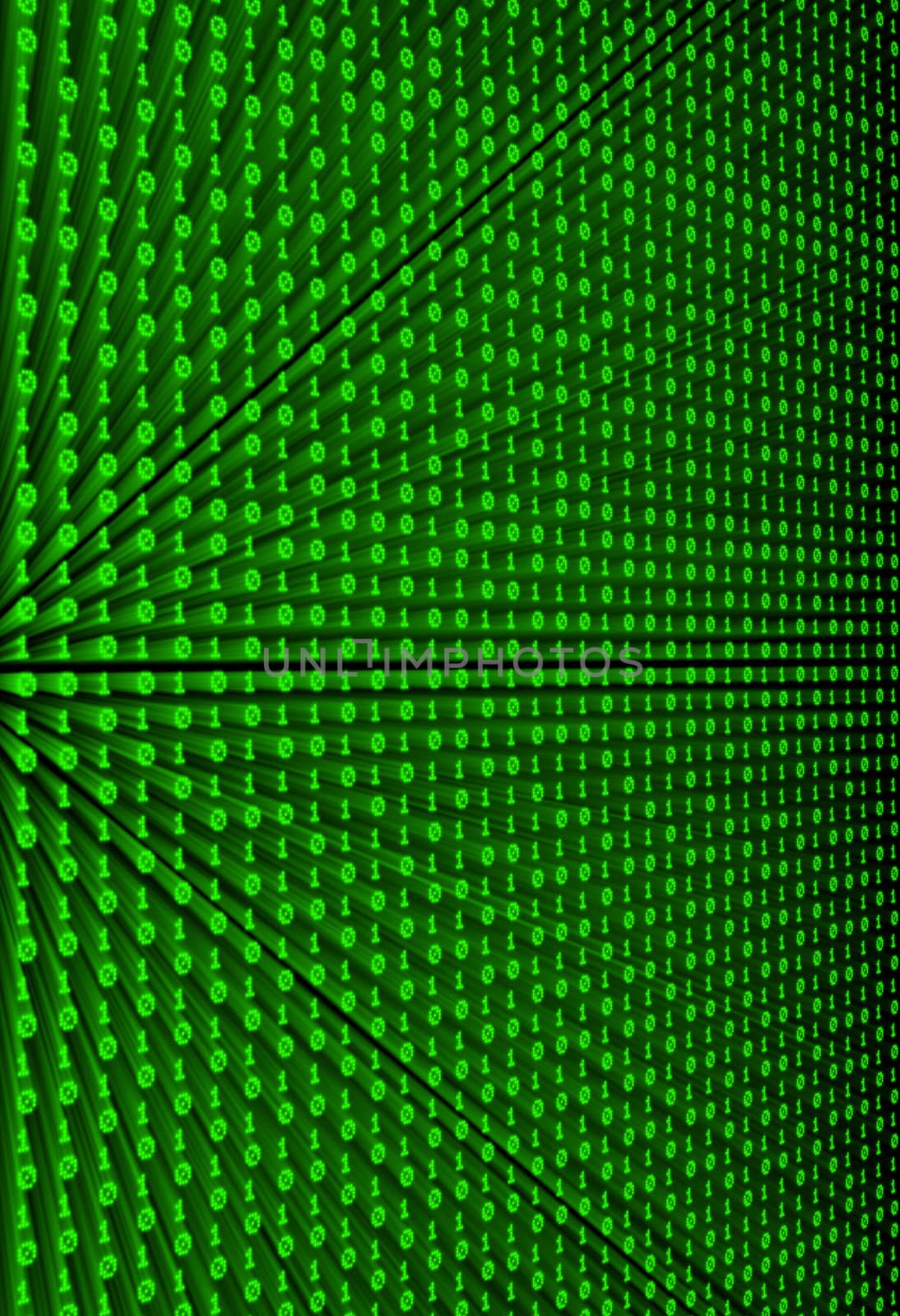 Digital background. A binary code in movement - a board