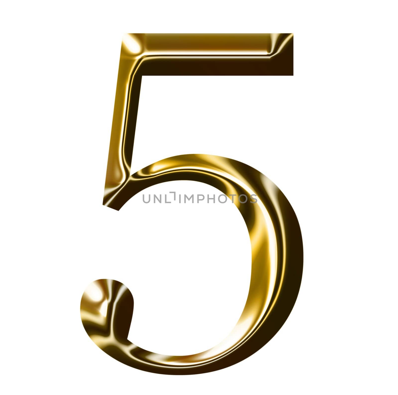 gold number symbol 5 by svtrotof