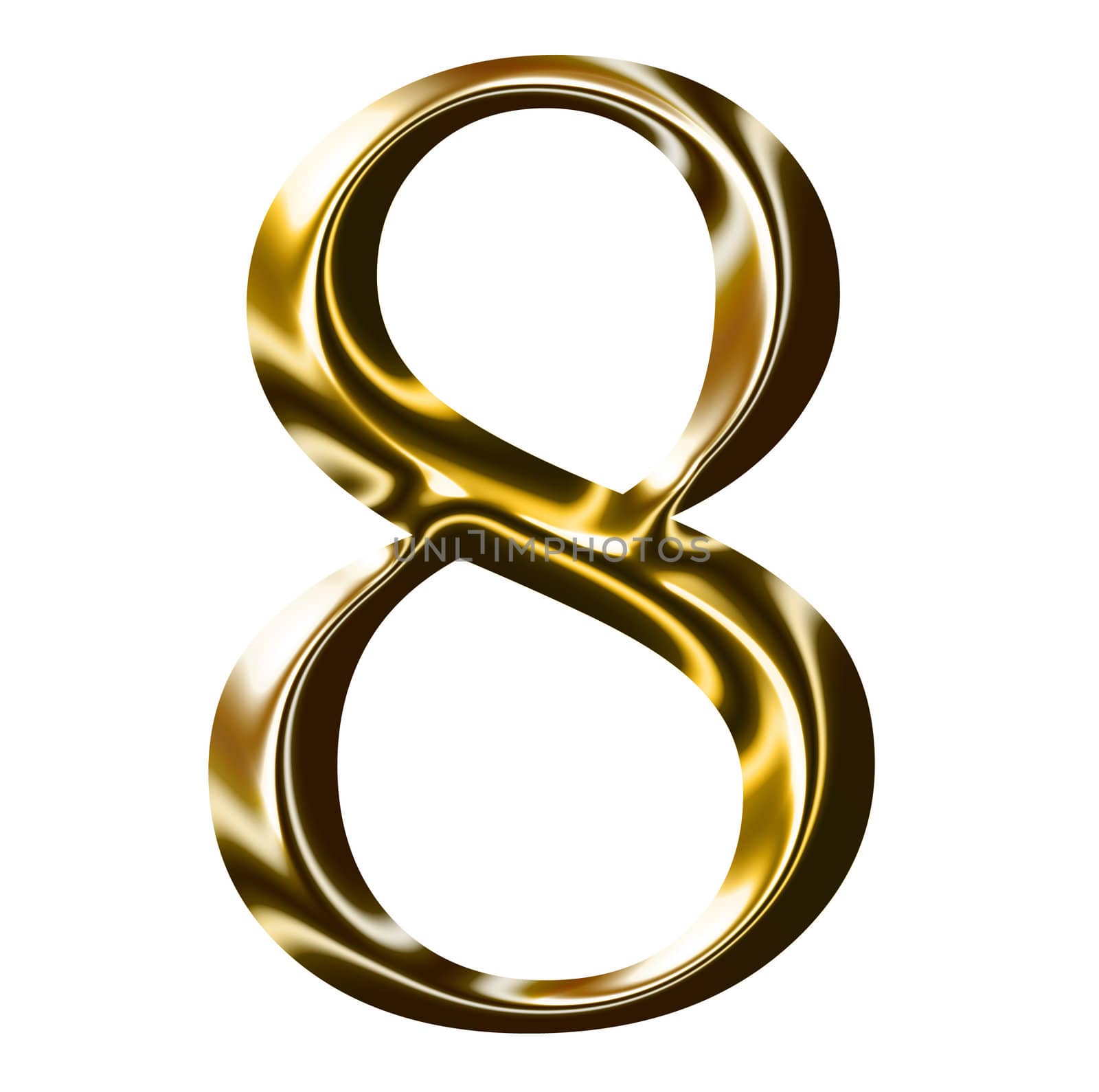 gold number symbol 8 by svtrotof