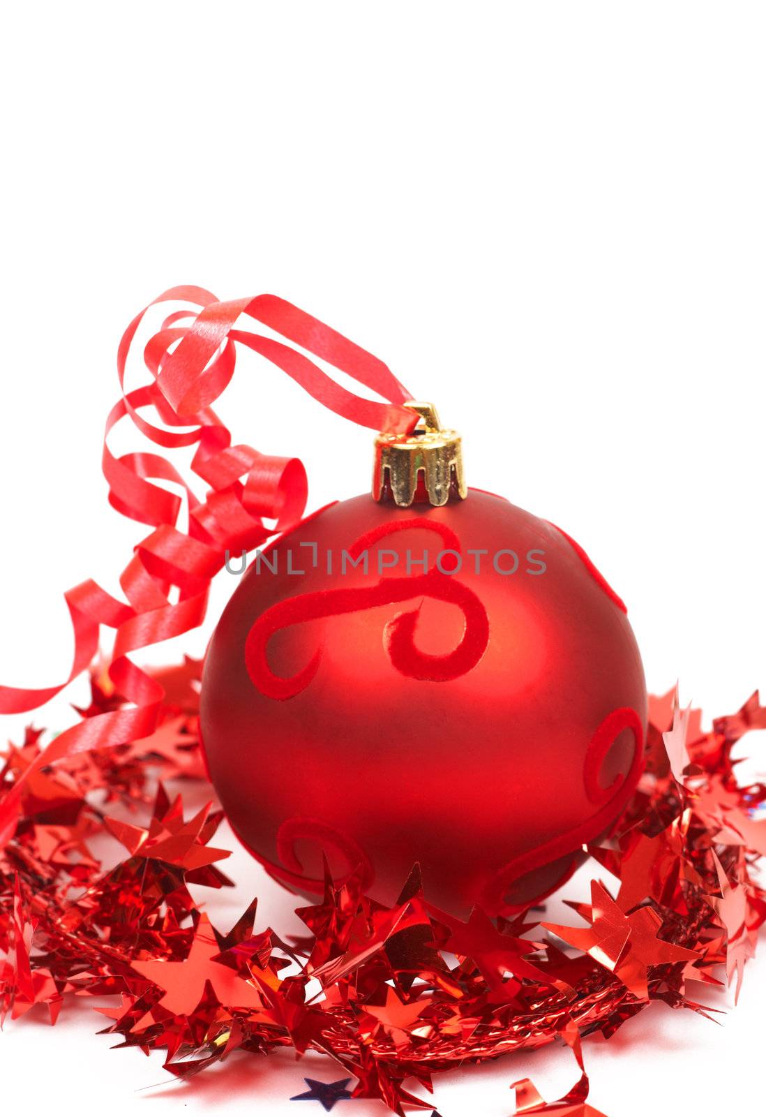 Red Christmas bauble by Elenat
