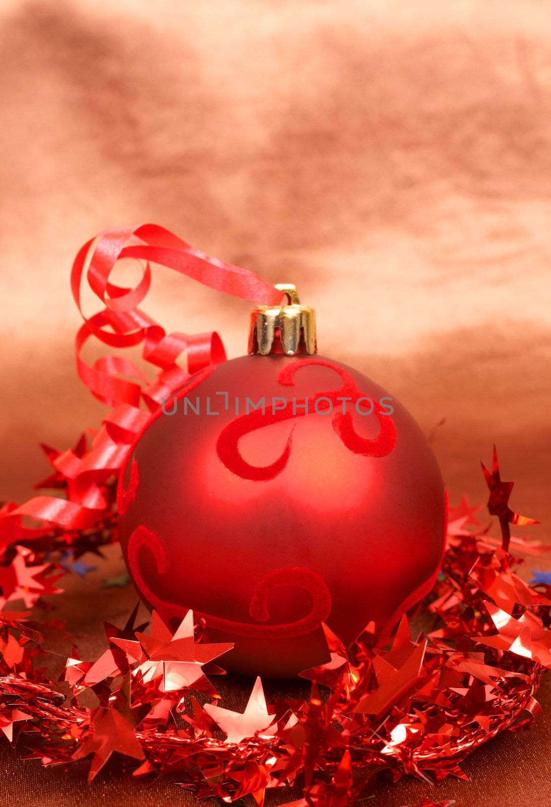 Red Christmas bauble by Elenat