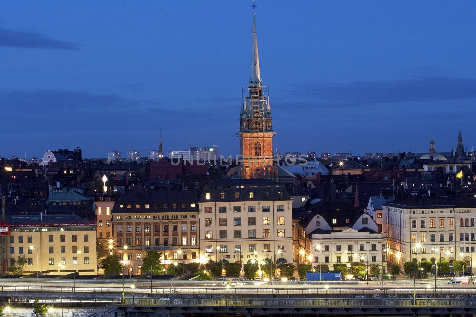 Old town of Stockholm at dusk