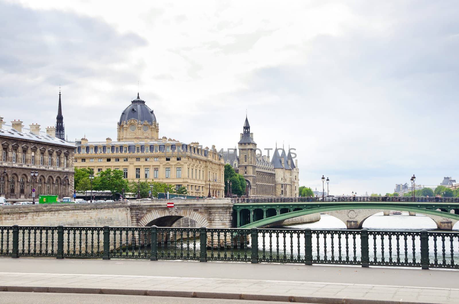 Beautiful view of the seine river, paris, france