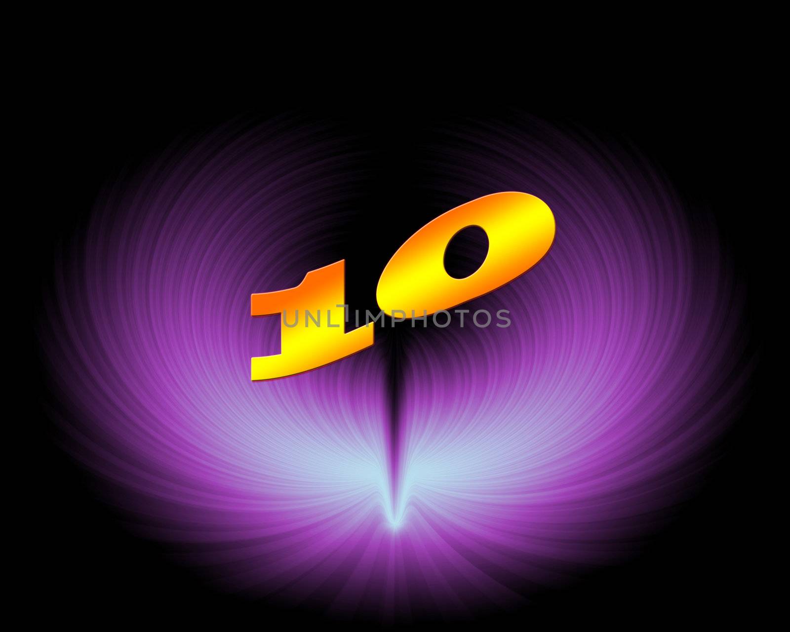 10 or 10th anniversary in artistic design