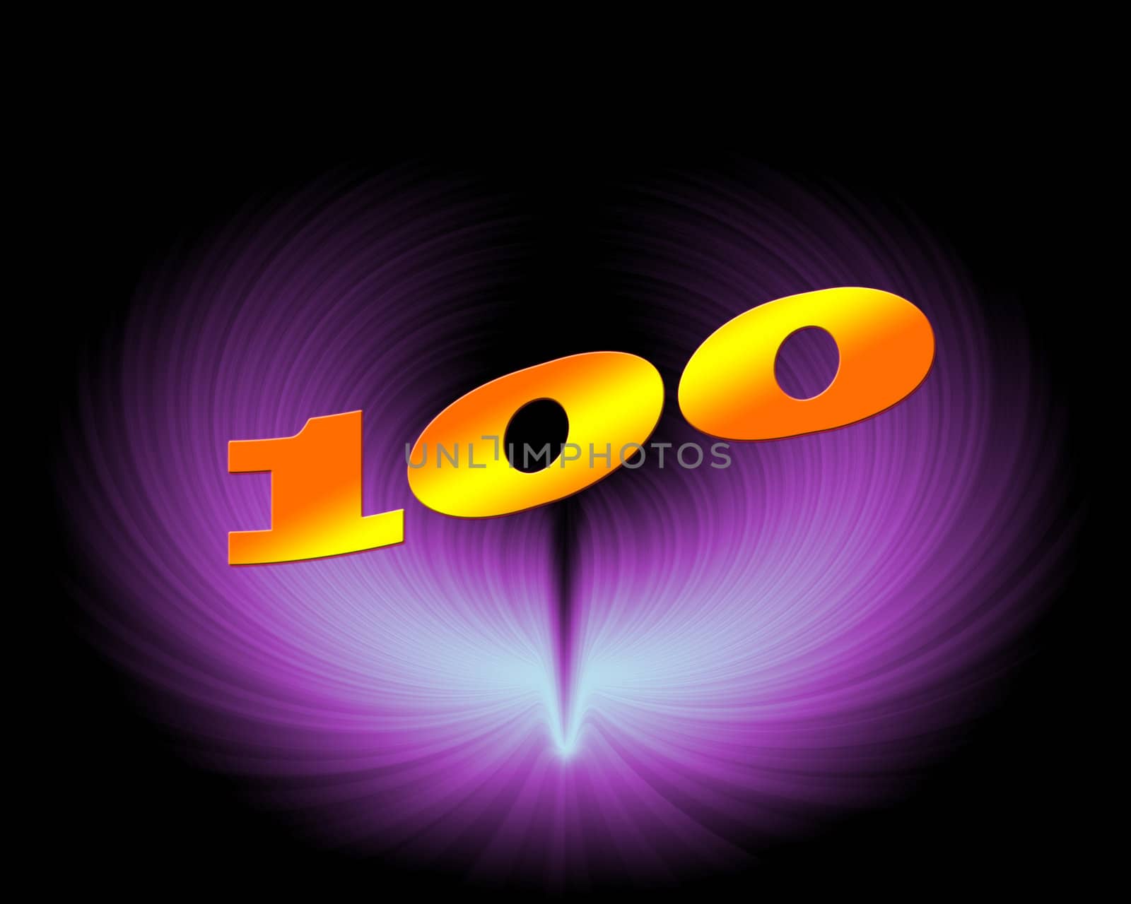 100 or 100th anniversary in artistic design