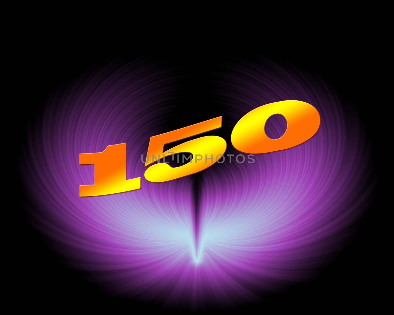 150 or 150th anniversary in artistic design