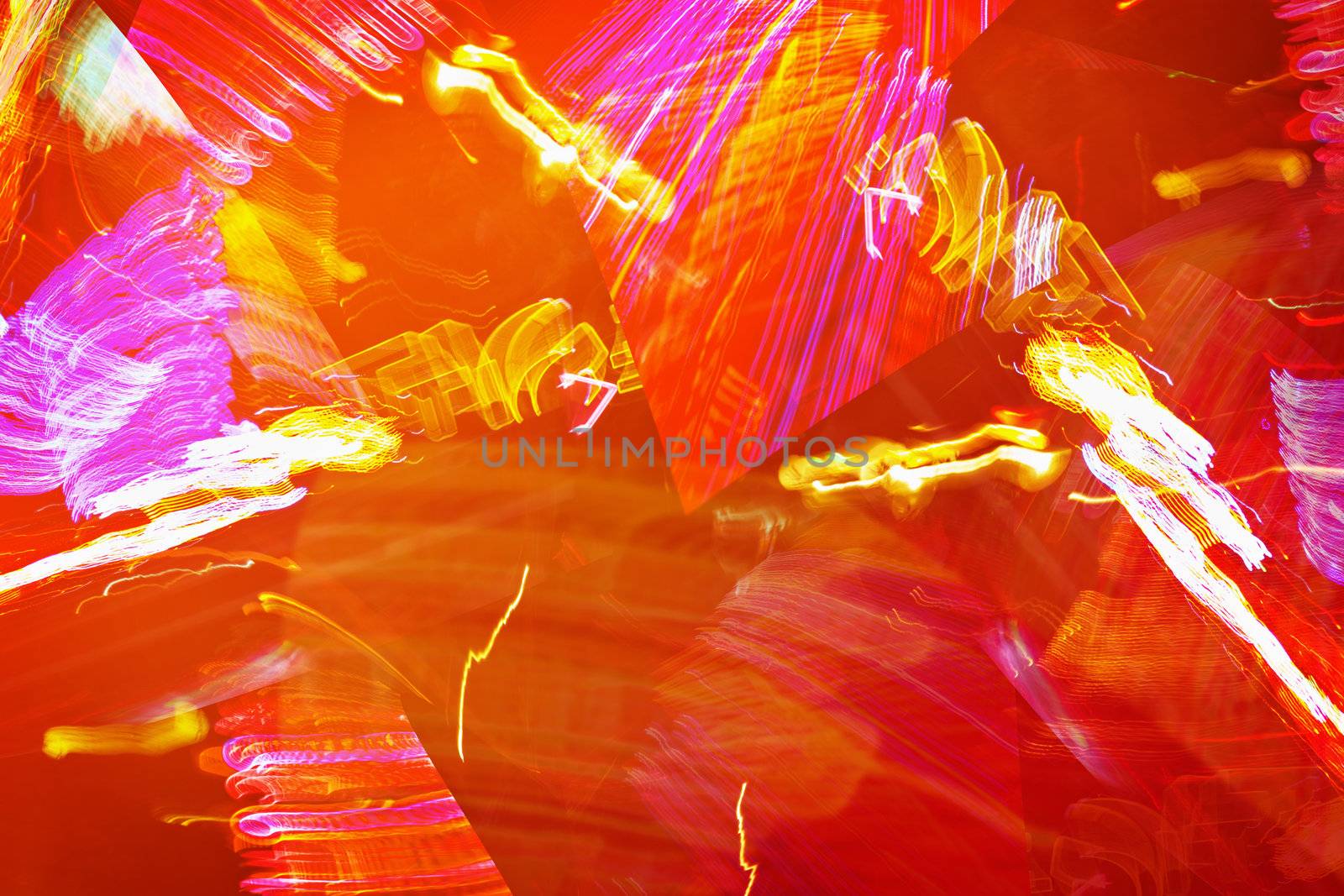 Fiery blurred abstraction - graphic orange background