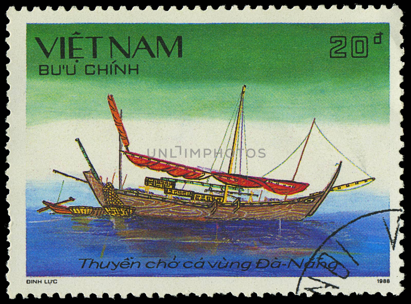 VIETNAM - CIRCA 1988: a stamp printed by VIETNAM shows image of  by Zhukow