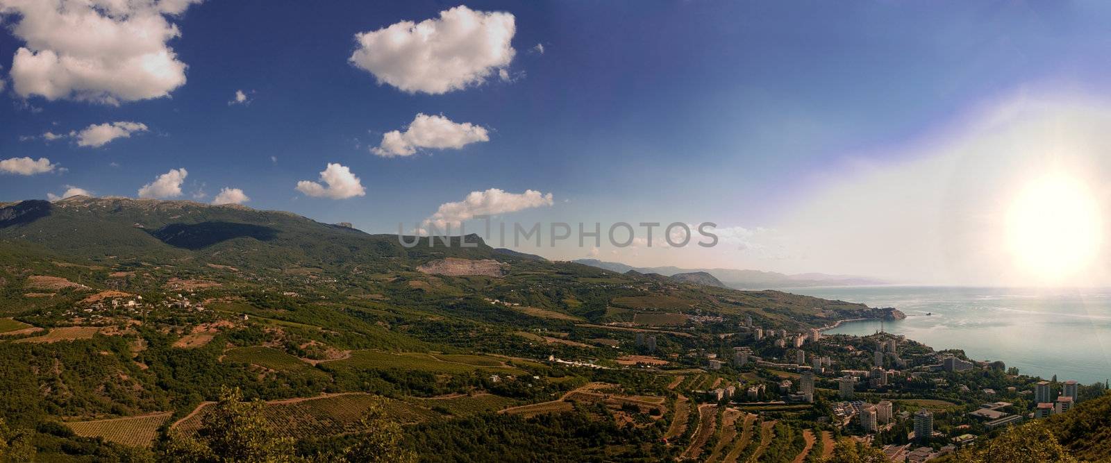 mountain landscape panorama by Alekcey