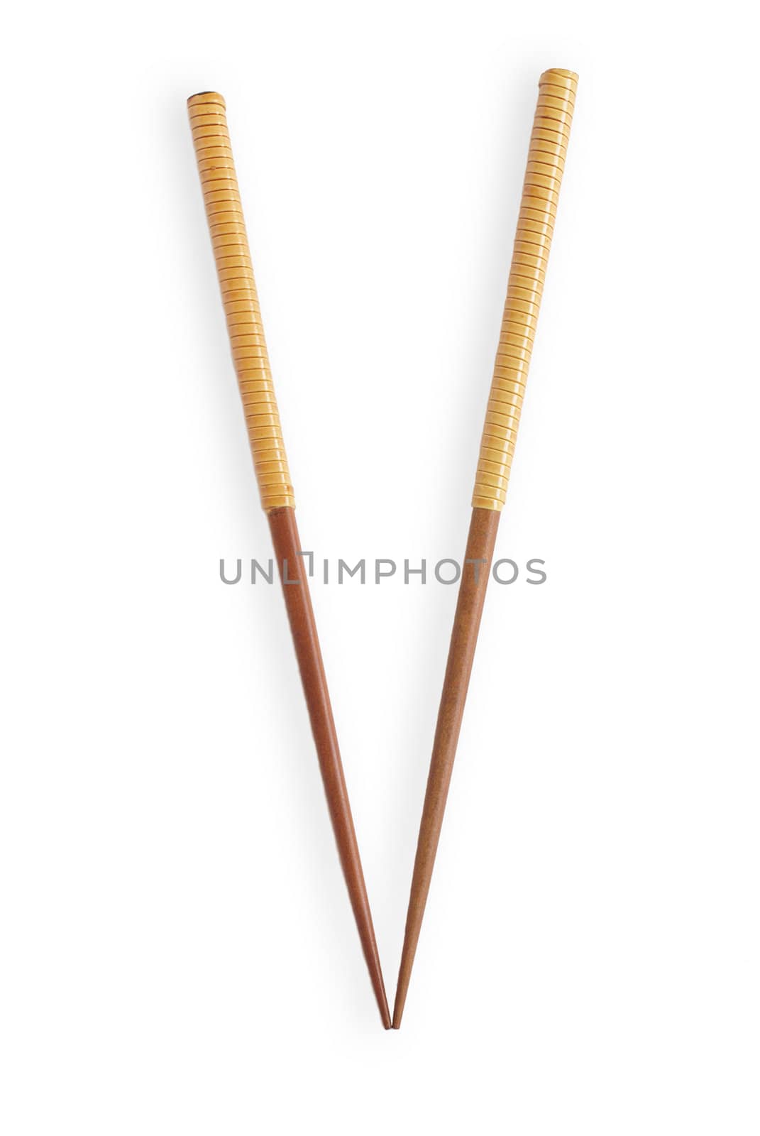 Chopsticks isolated on white