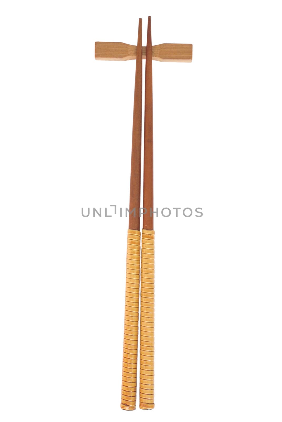 Chopsticks isolated on white