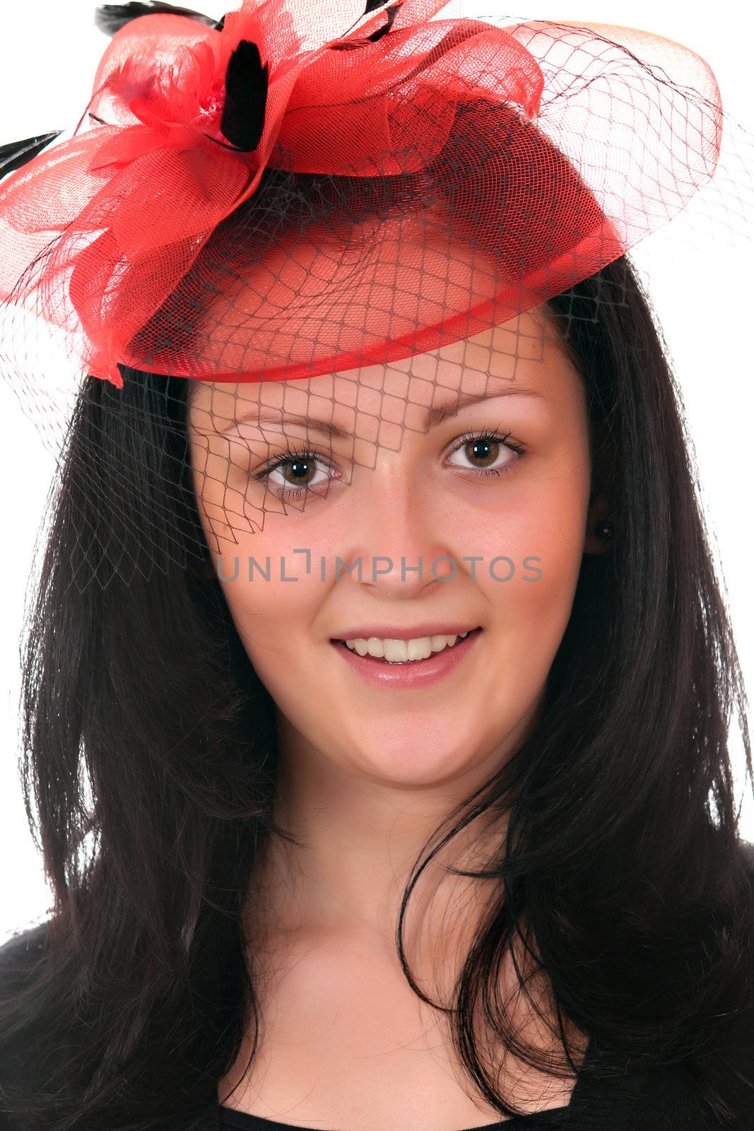 beautiful girl with veil portrait