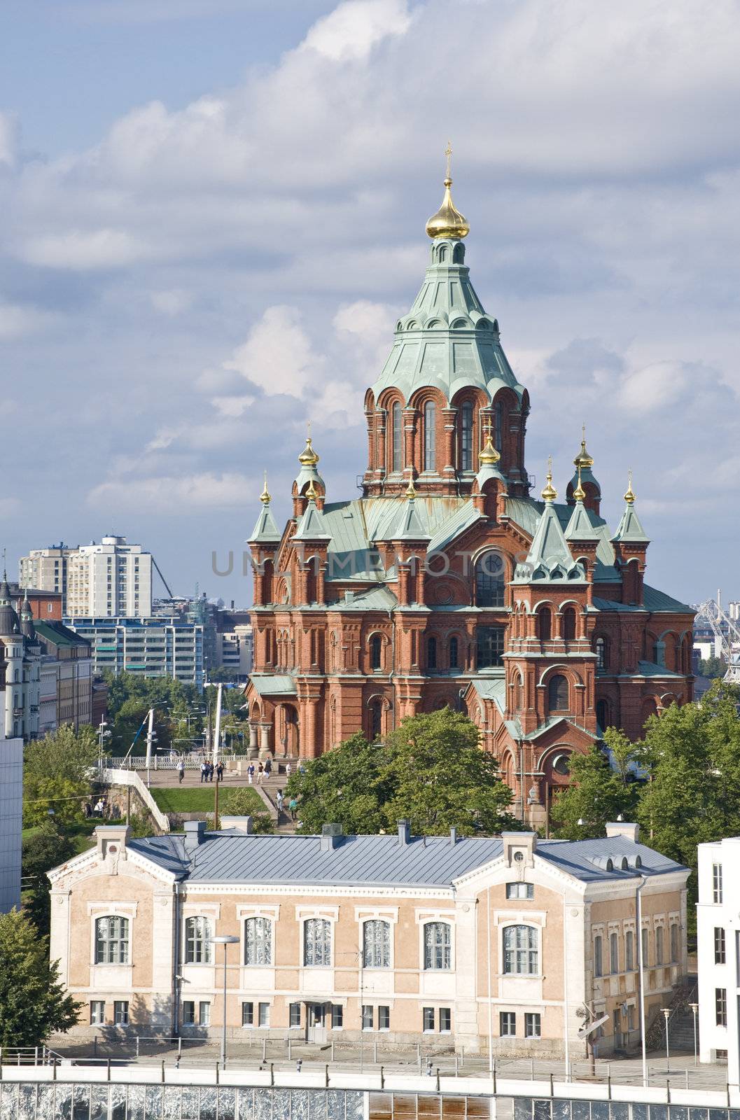 View of Orthodox church in Helsinki, Finland