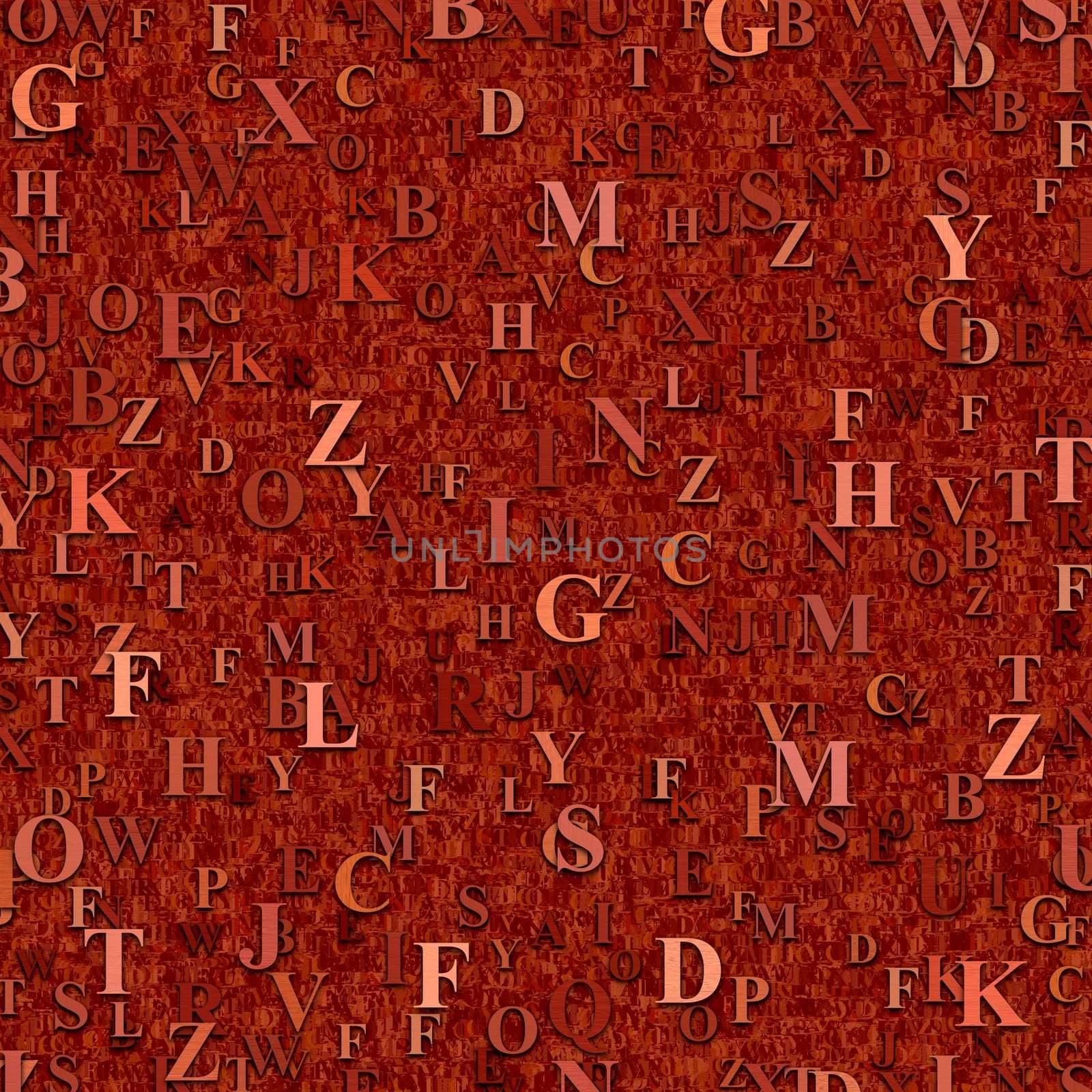 Abstract Background made of lots of letters