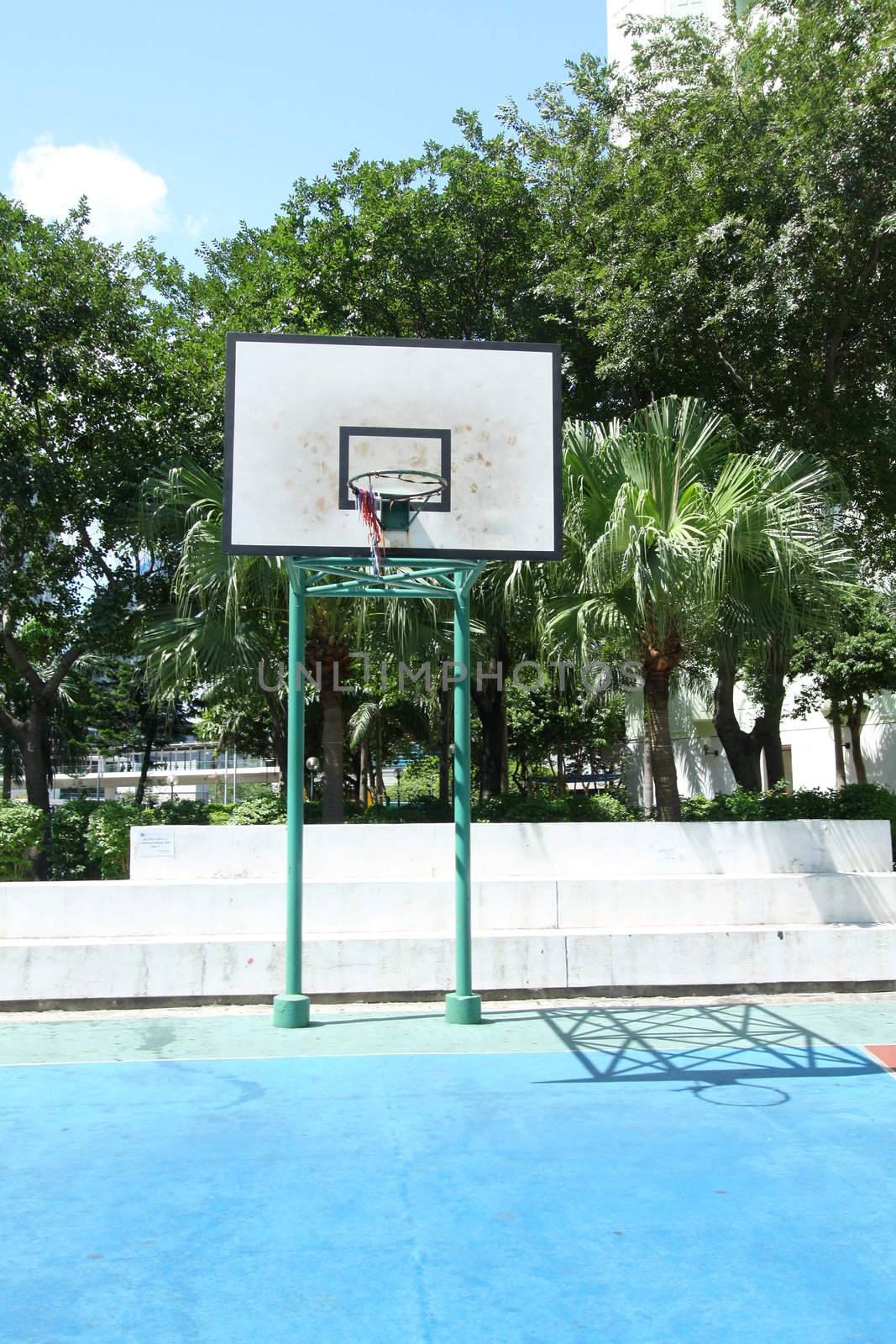 Basketball court in housing estate