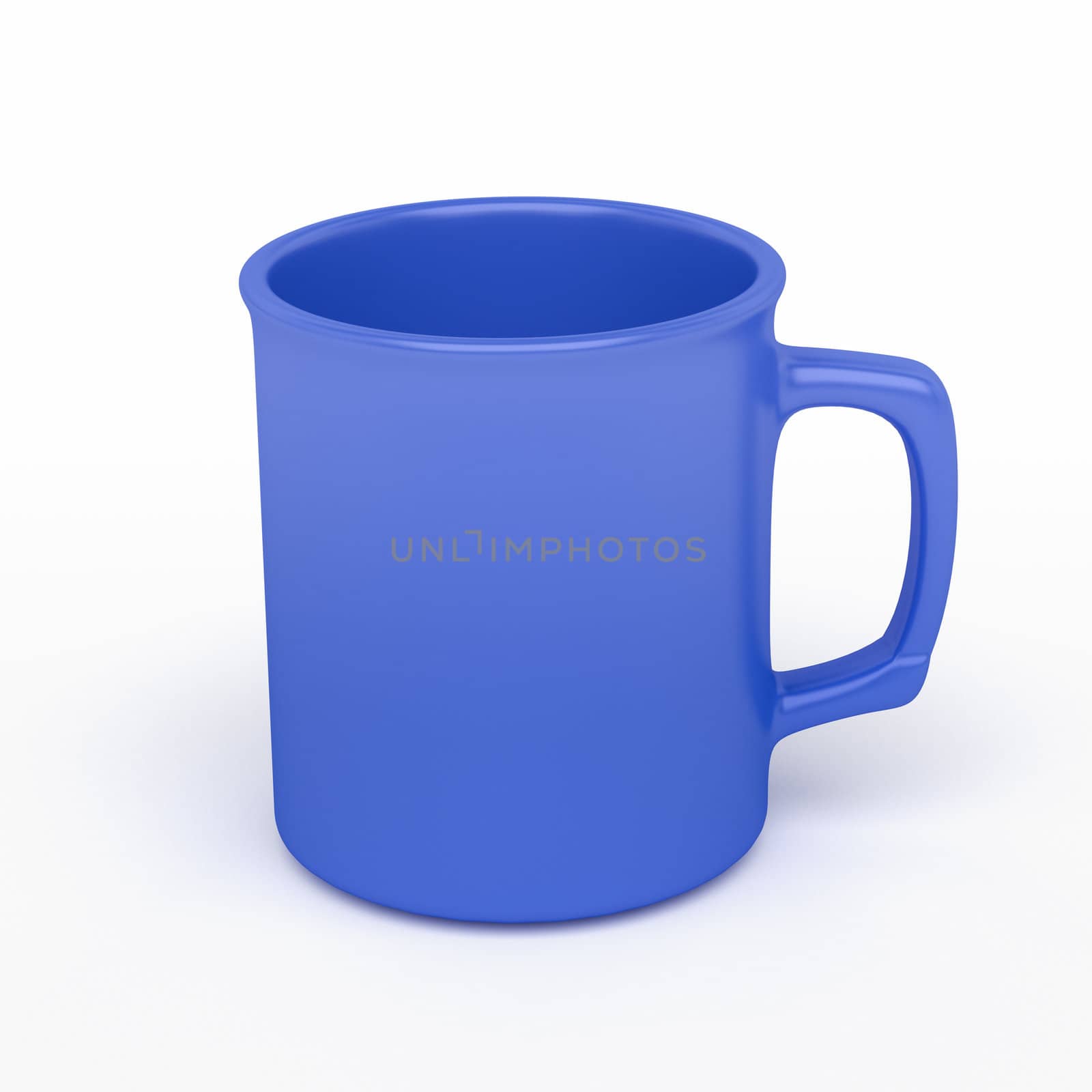 isolated blank blue coffee mark, to put a message or image over the mug.