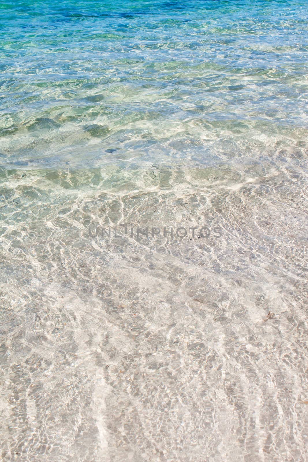 Background of turquoise Caribbean Sea in Cuba.