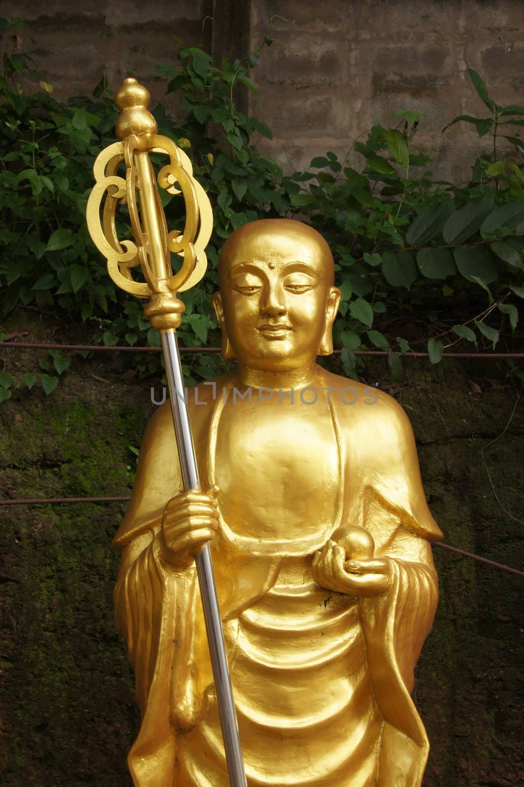 Chinese Buddha statue, Buddhism. by Noppharat_th