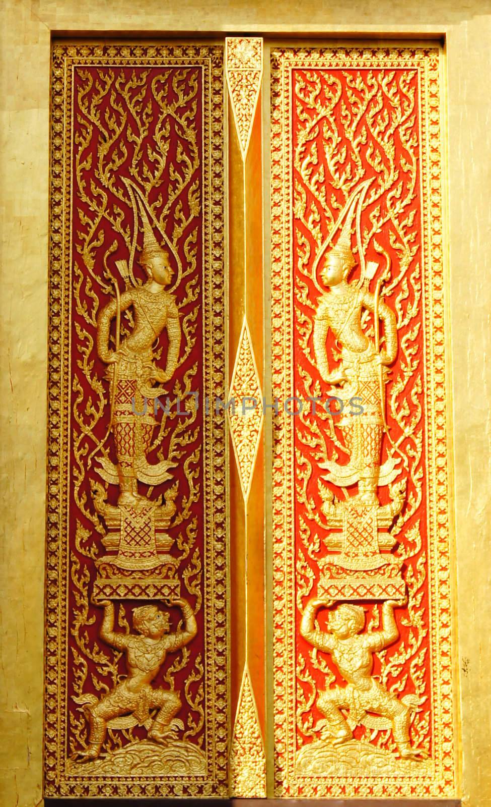 Window carving crafts of Thailand.