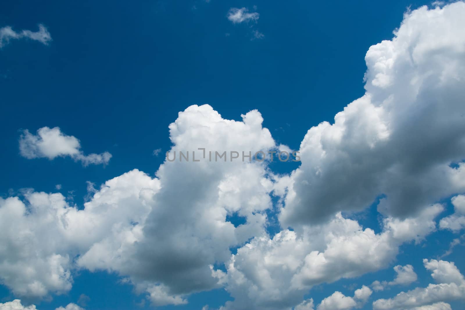 Blue sky with white clouds