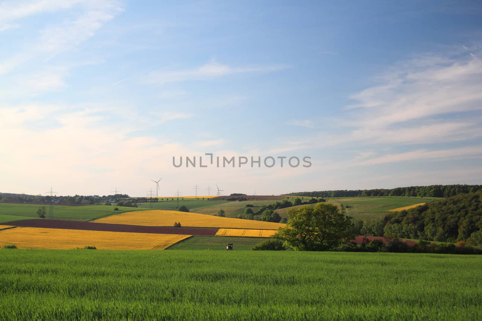 rural landscape near bad arolsen, hesse, germany