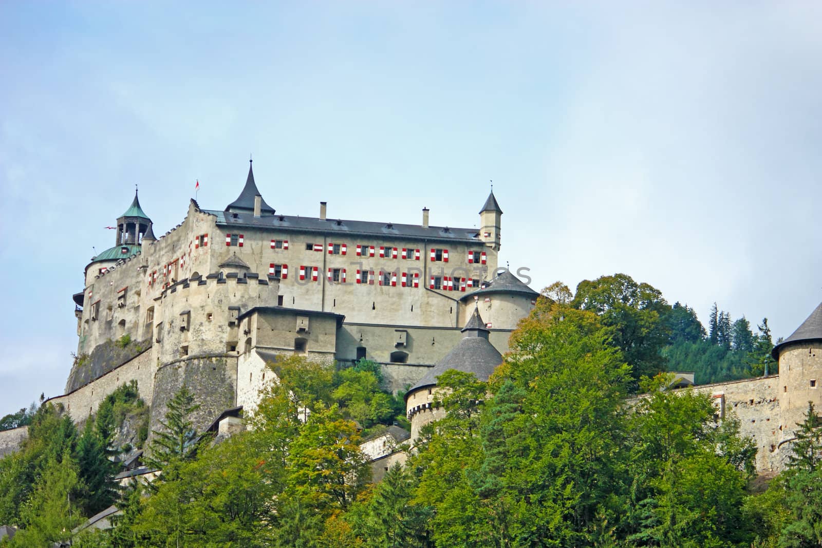 Hohenwerfen Castle, medieval castle in Austria near Salzburg