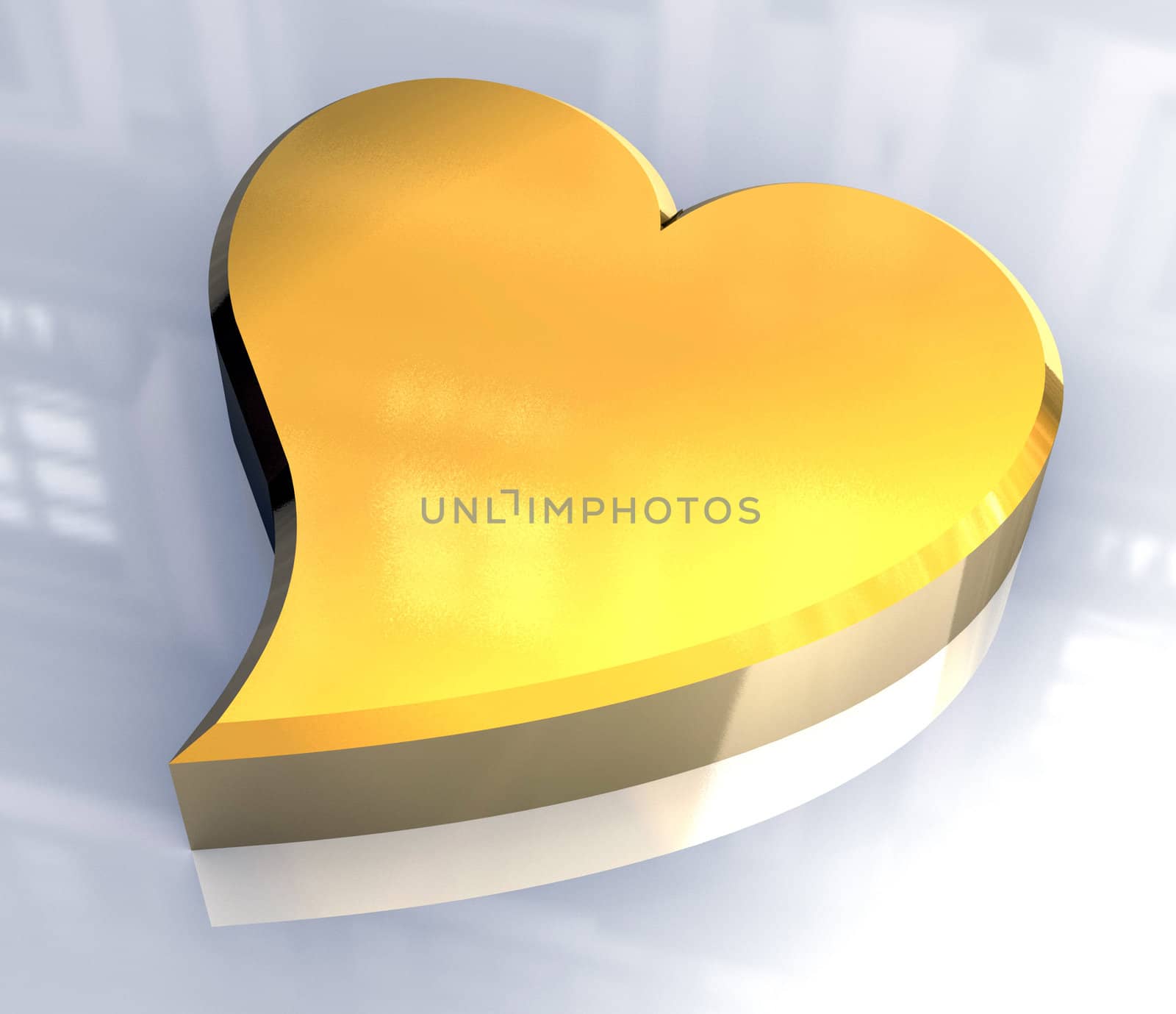 golden heart (3D made) 