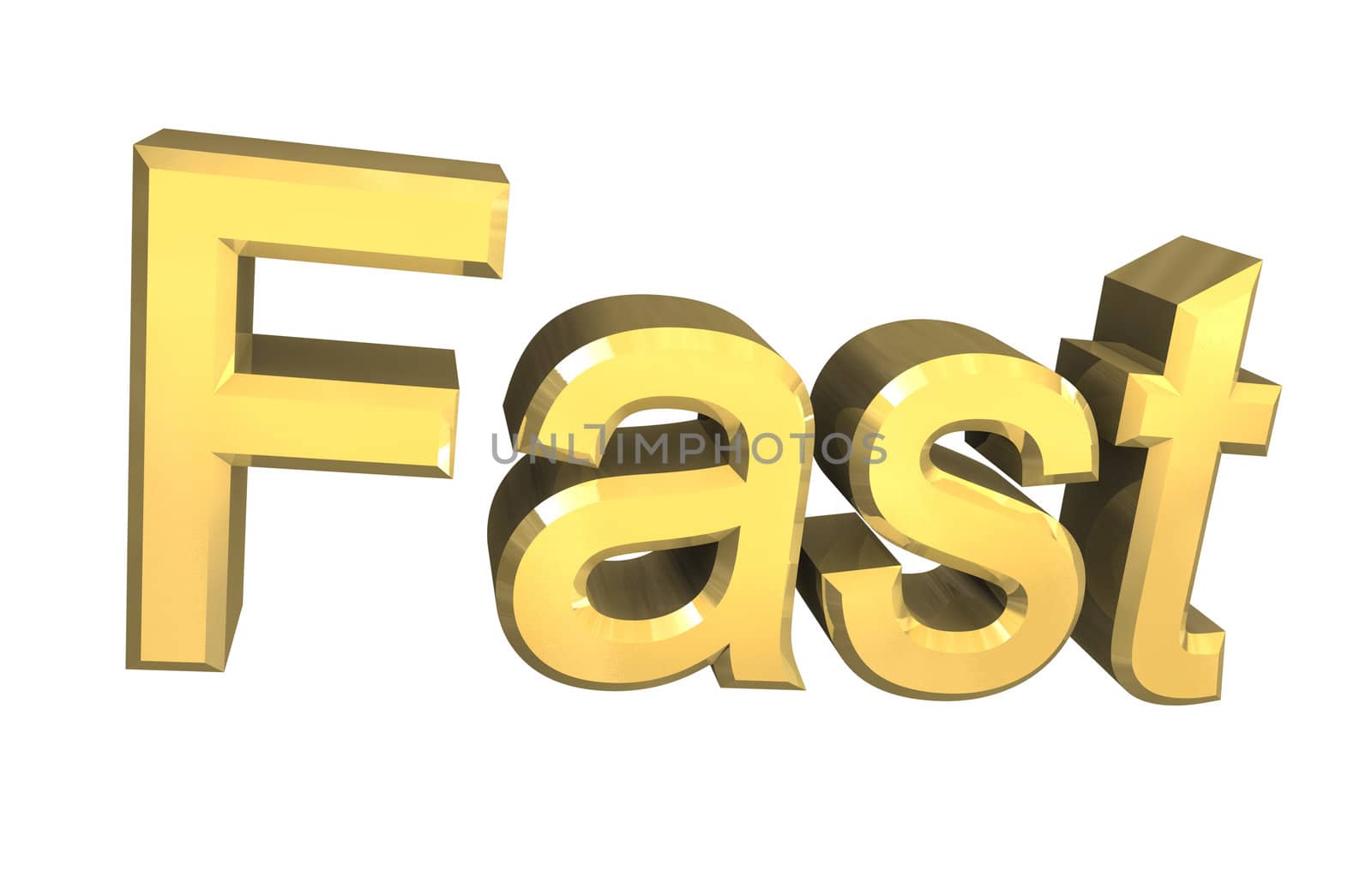 Fast in gold 3D made