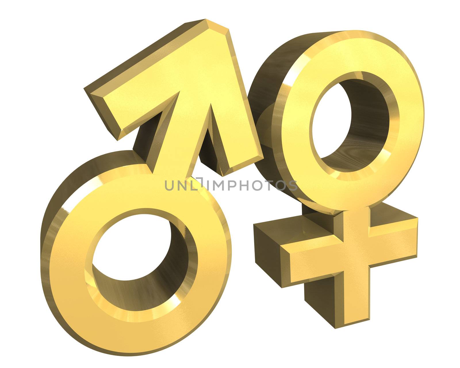 Male and female sex symbols (3D)  by fambros