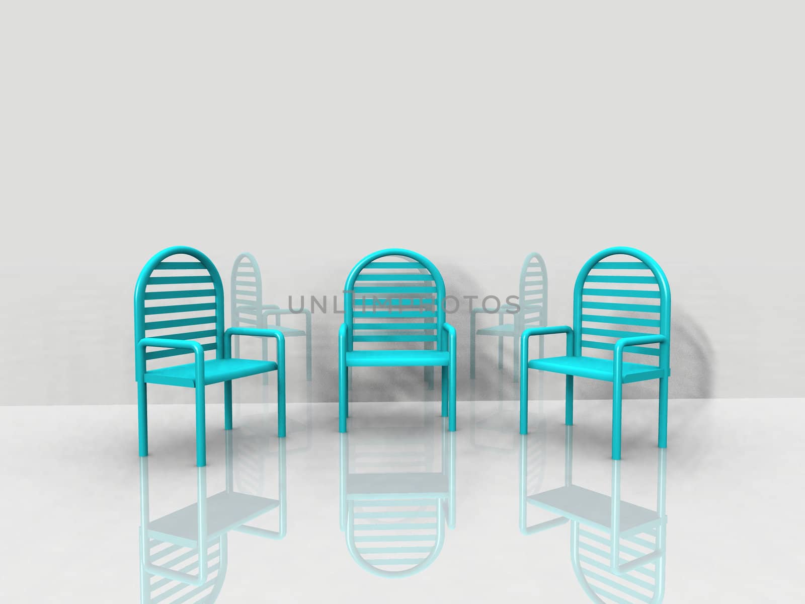 the  blue chairs