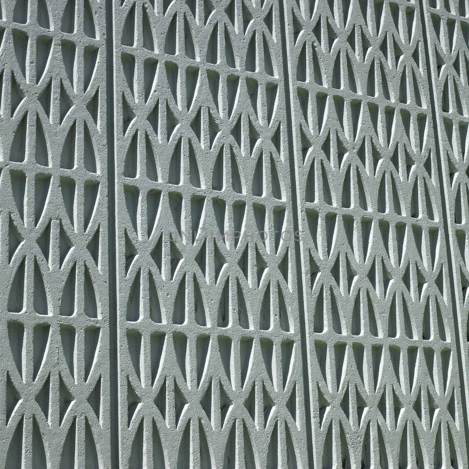 White patterned wall