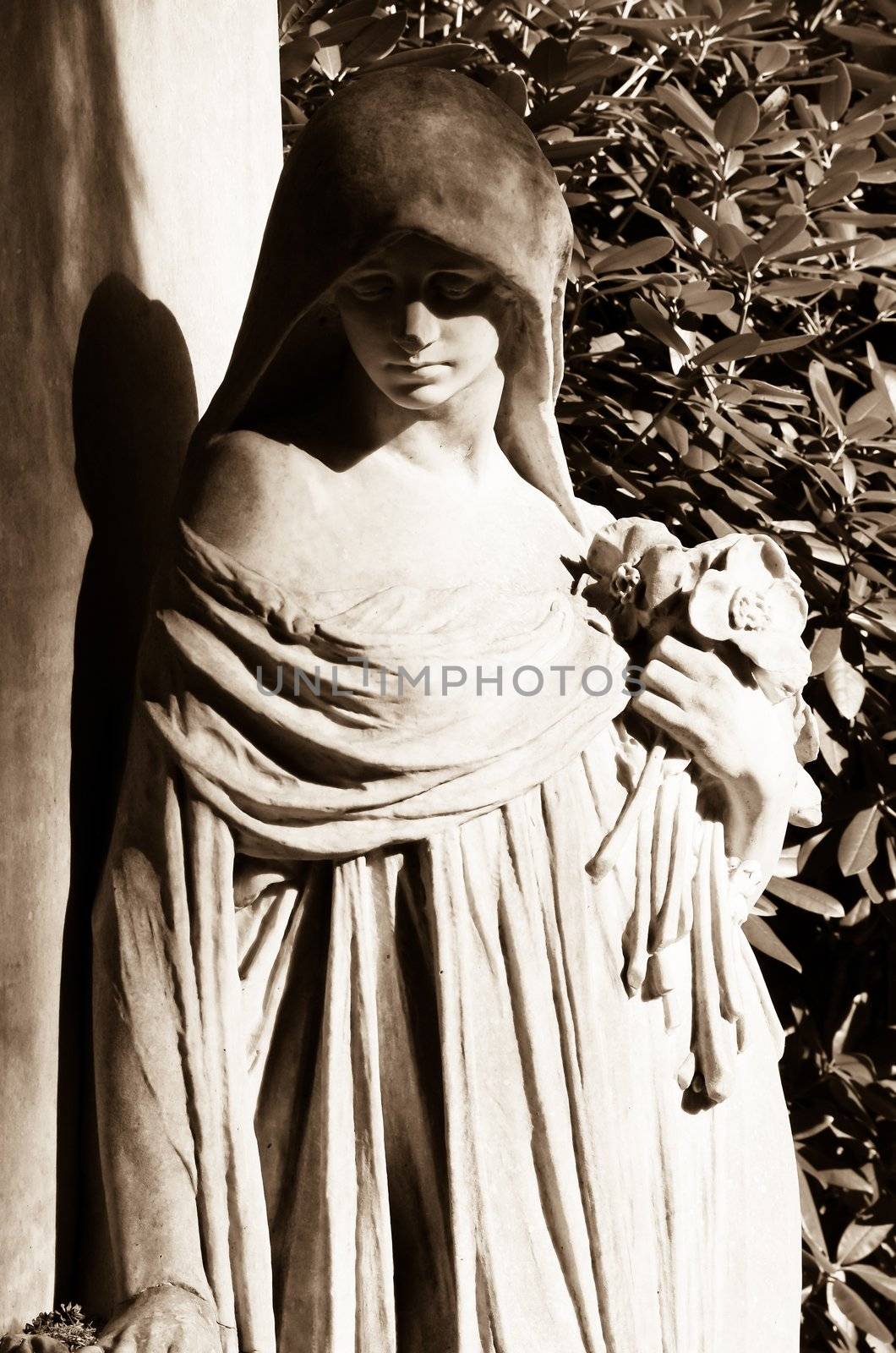 old marble tombstone by FotoFrank