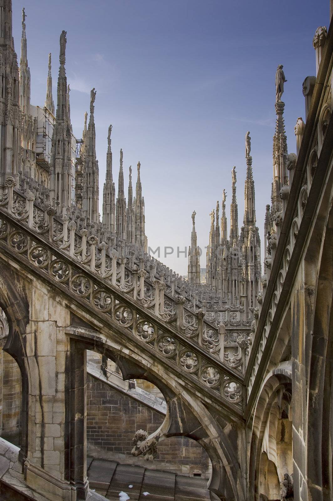 a cathedran in Milan city