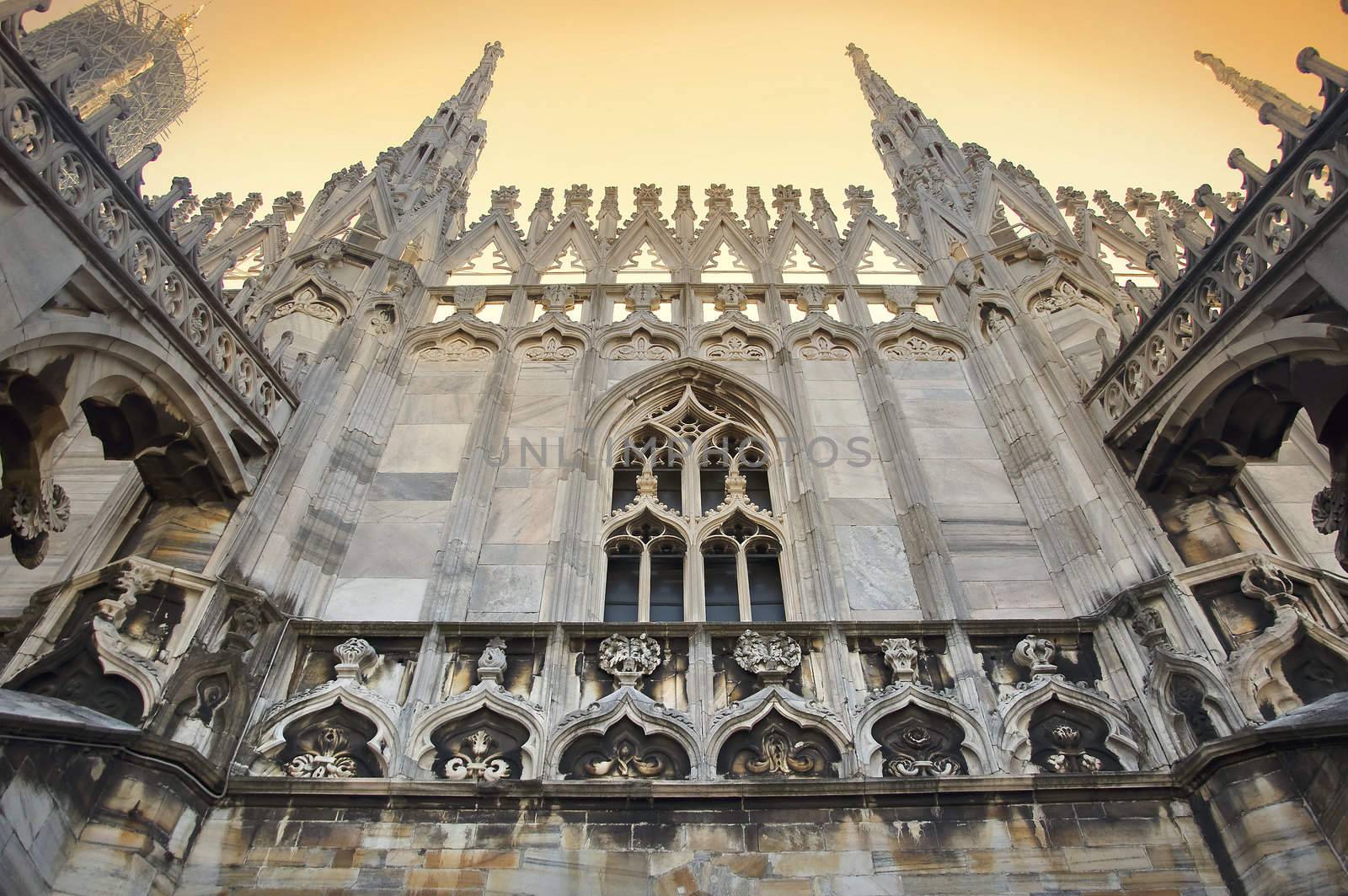 a cathedral in Milan city