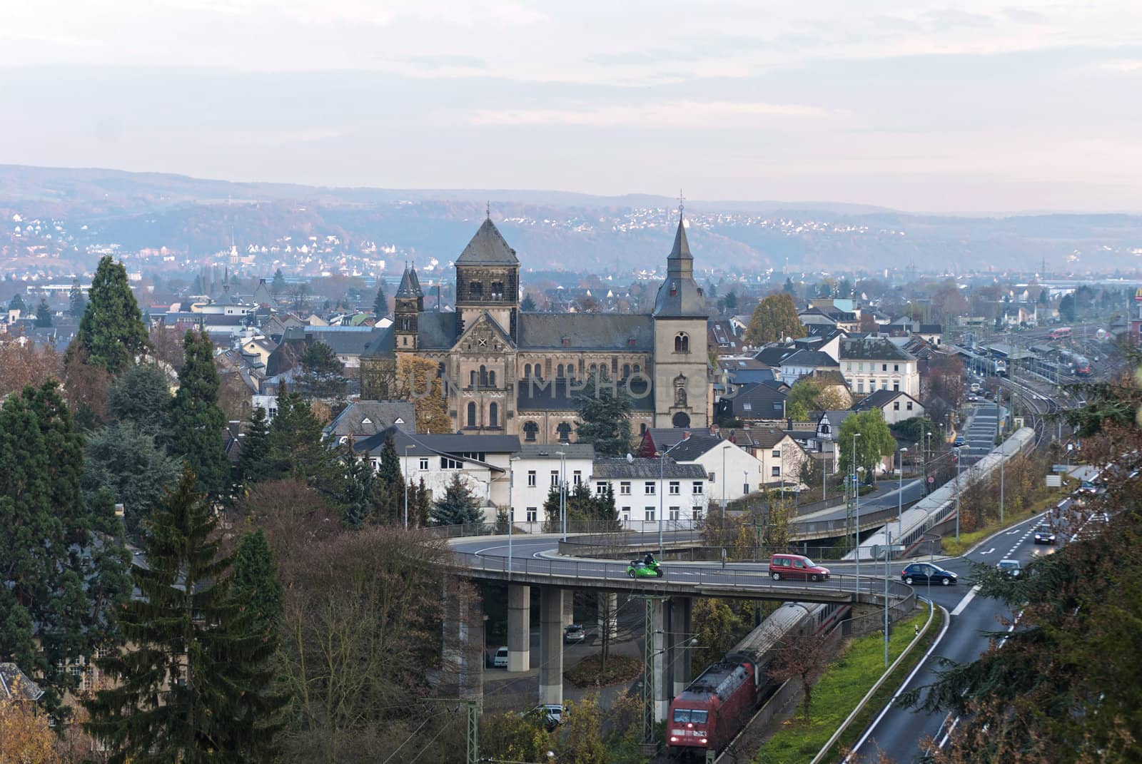 Vew on St. Peter and Paul chirch in Remagen, town in Germany in Rhineland-Palatinate