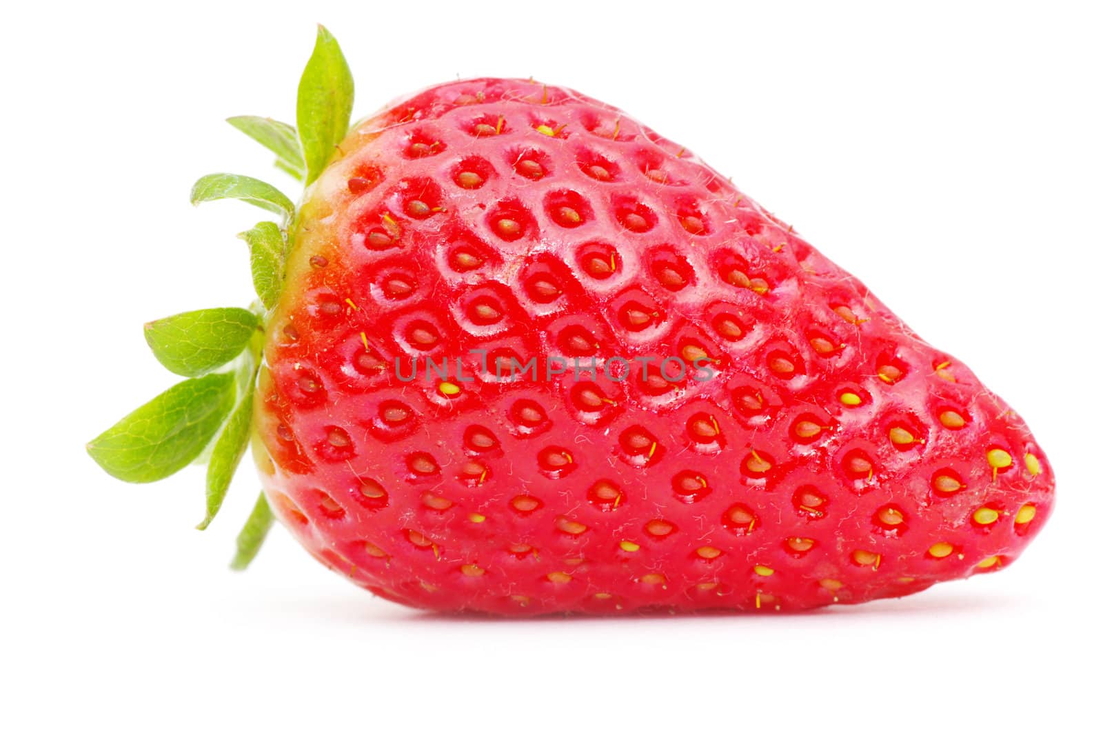 strawberries isolated on white