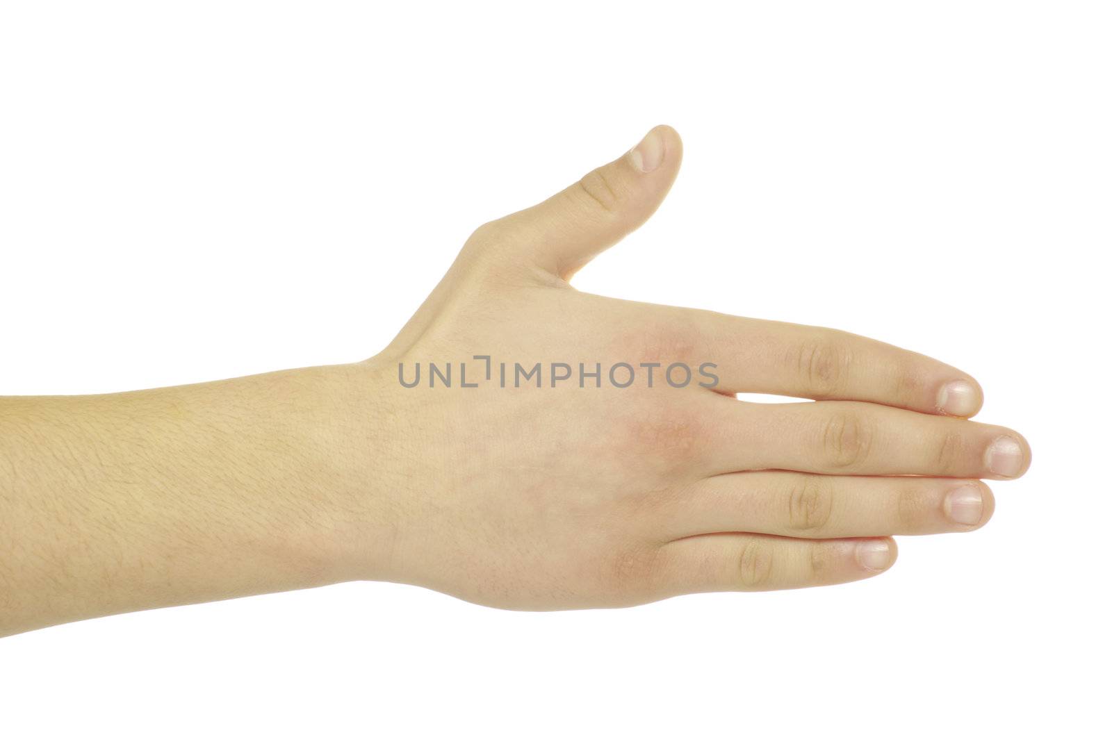 hand gestures isolated on a white 
