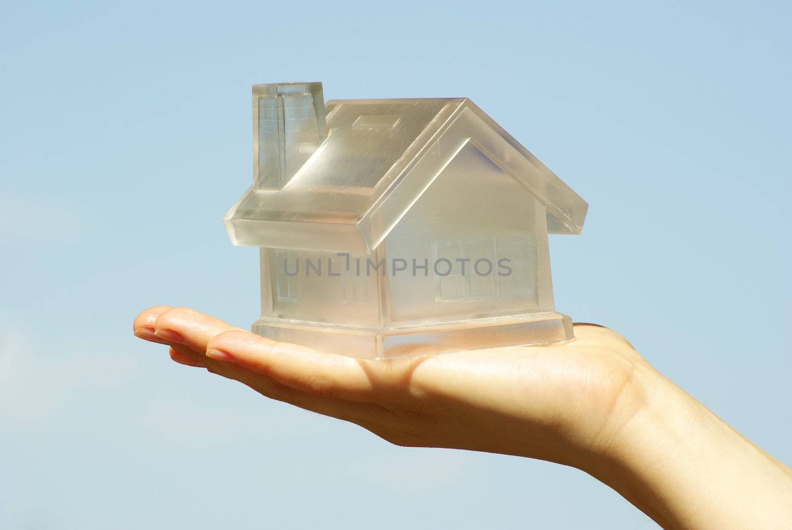 The house in human hand