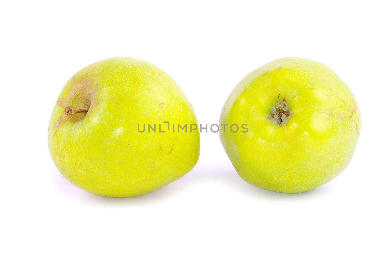 fresh apples isolated on a white