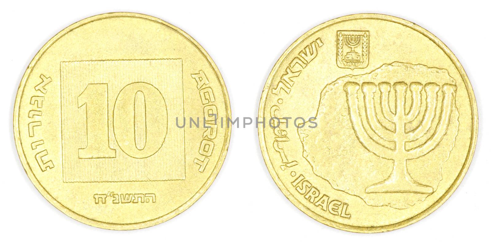 coins isolated on a white