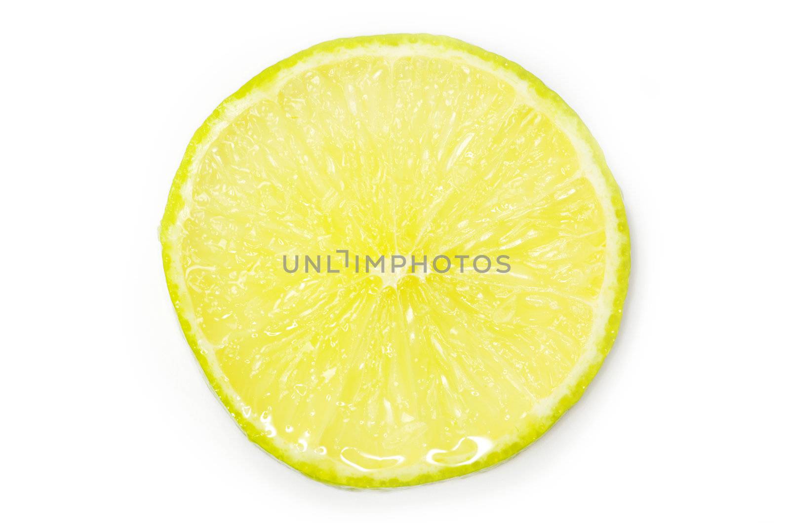 lime slices isolated on white background