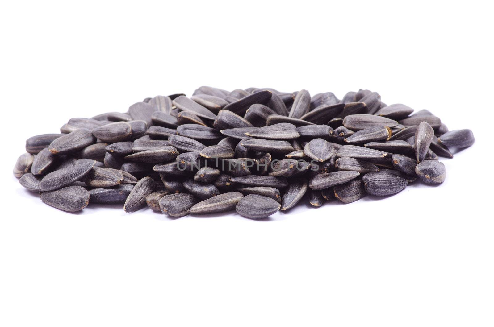 sunflower seeds isolated on white
